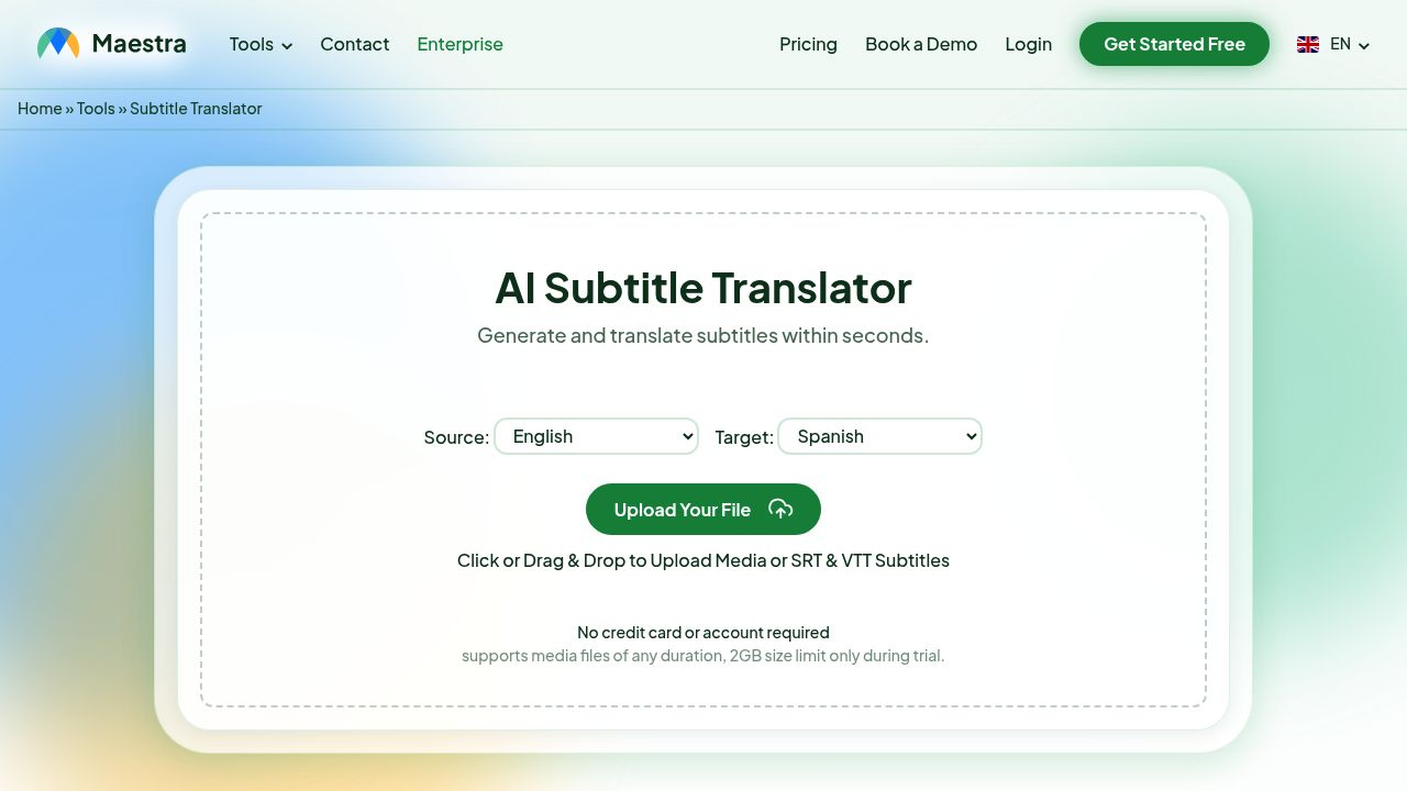 Maestra Subtitle Translator