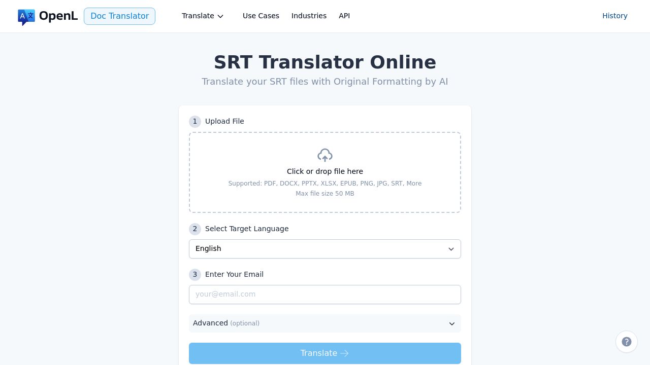 OpenL SRT Translator Interface