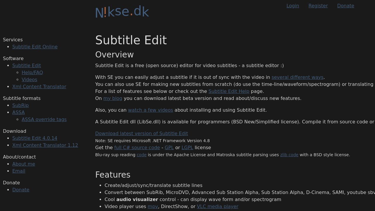 Subtitle Edit Open Source