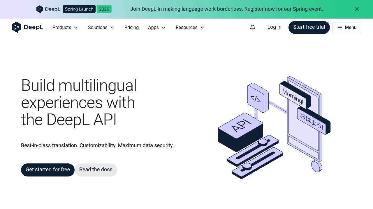 DeepL admin control screenshot