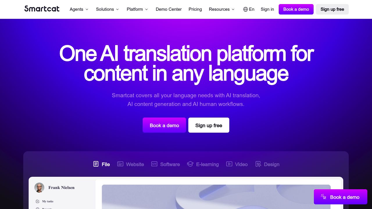 Smartcat enterprise translation management platform