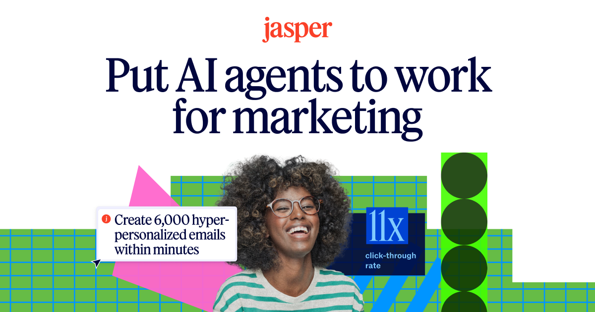 Jasper's AI canvas interface for multi-agent marketing workflows