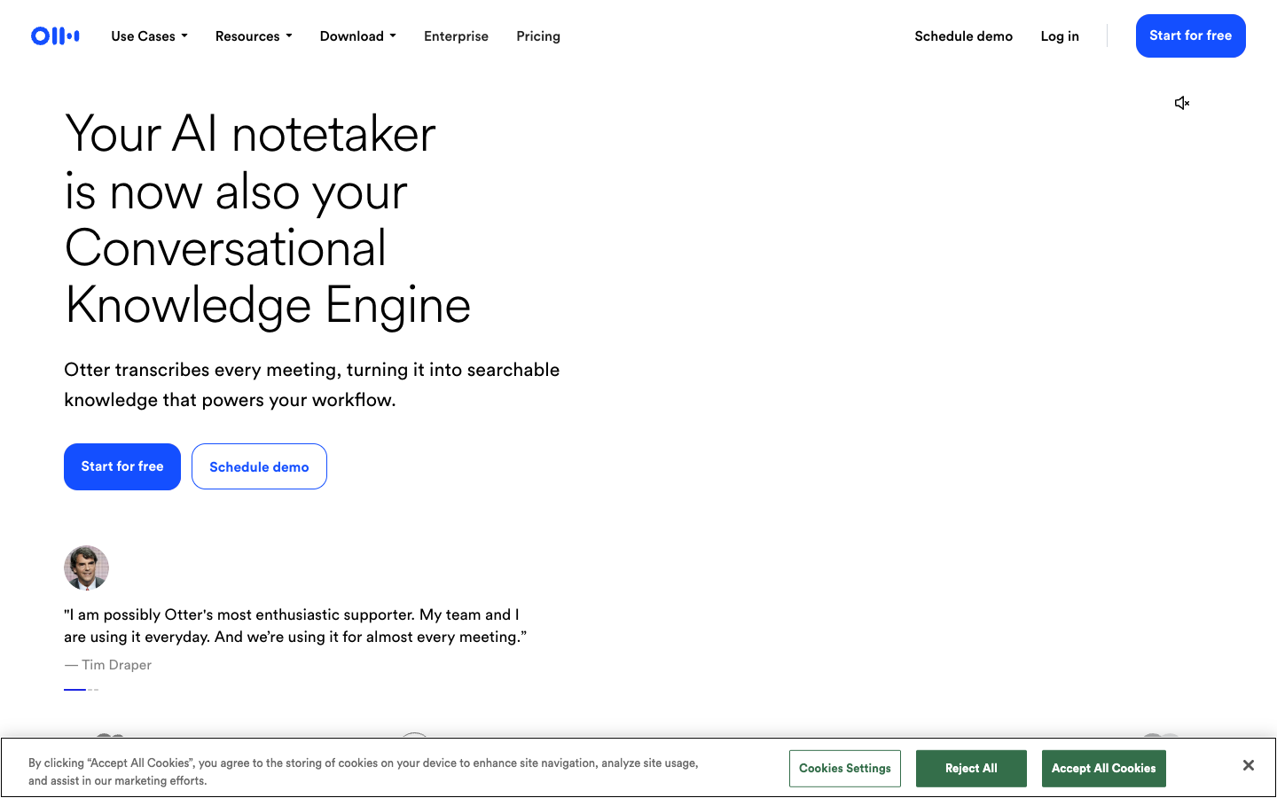 Otter.ai website