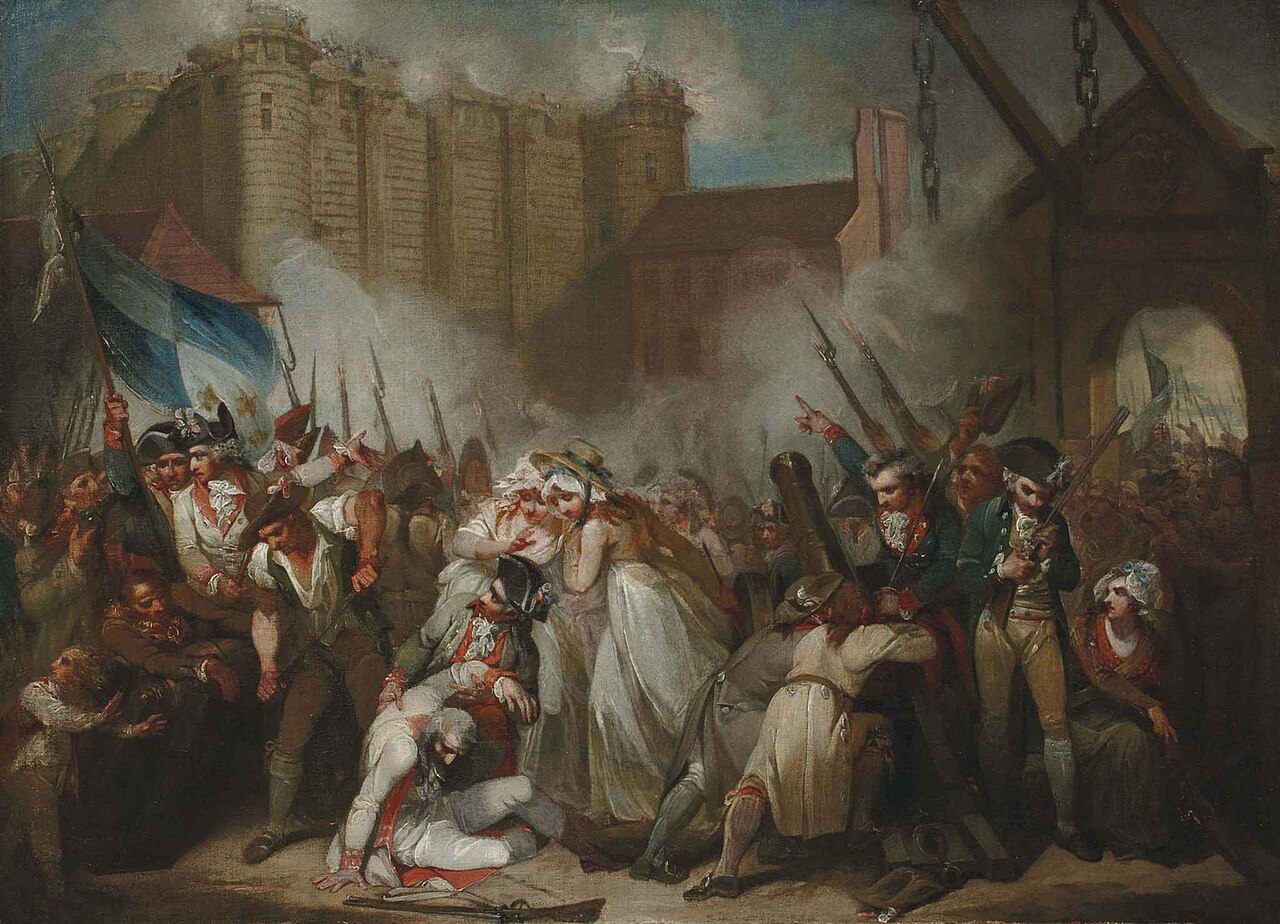 Henry Singleton's painting of the storming of the Bastille