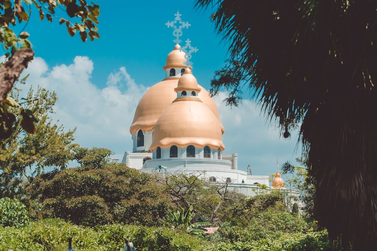 Ethiopian Orthodox church with golden dome, reflecting the enduring legacy of Ge'ez as a liturgical language