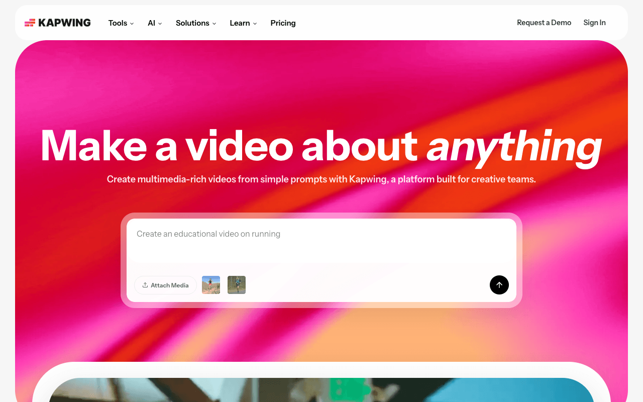 Kapwing subtitle translator interface