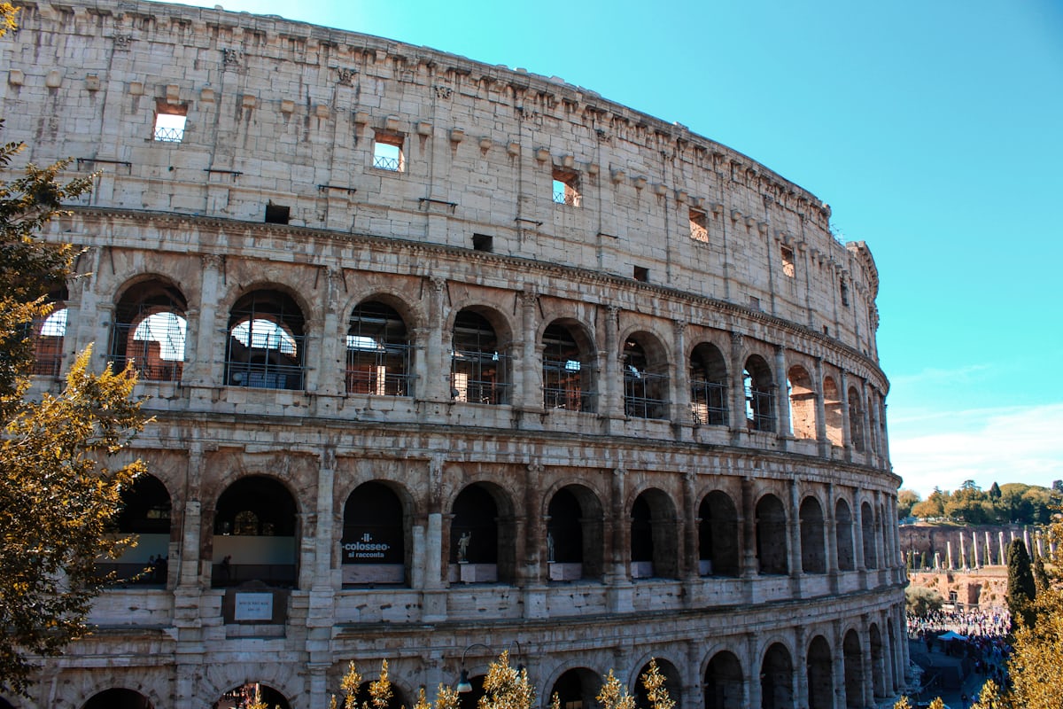 Colosseum in Rome, the heart of the ancient Roman Empire where Latin was spoken