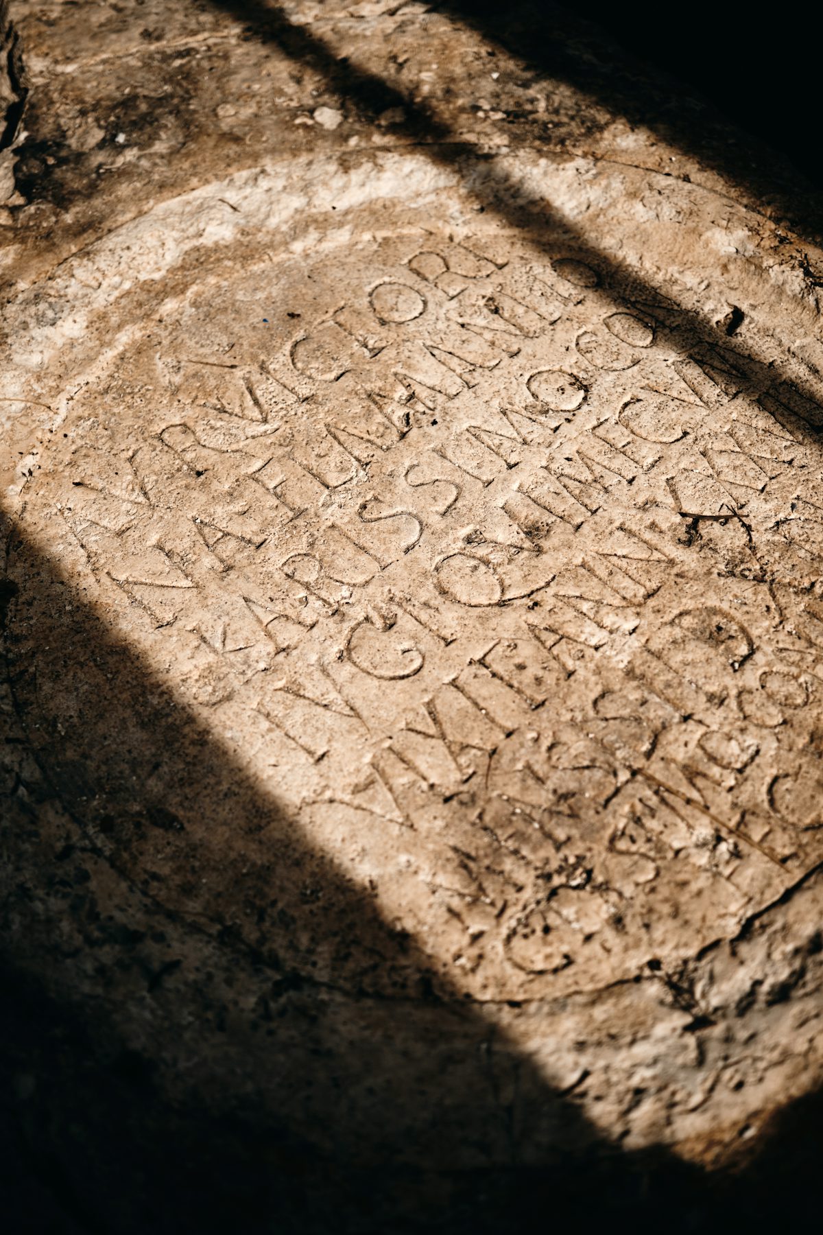 A Latin inscription carved in stone — learning to read these is one of the goals of Latin study
