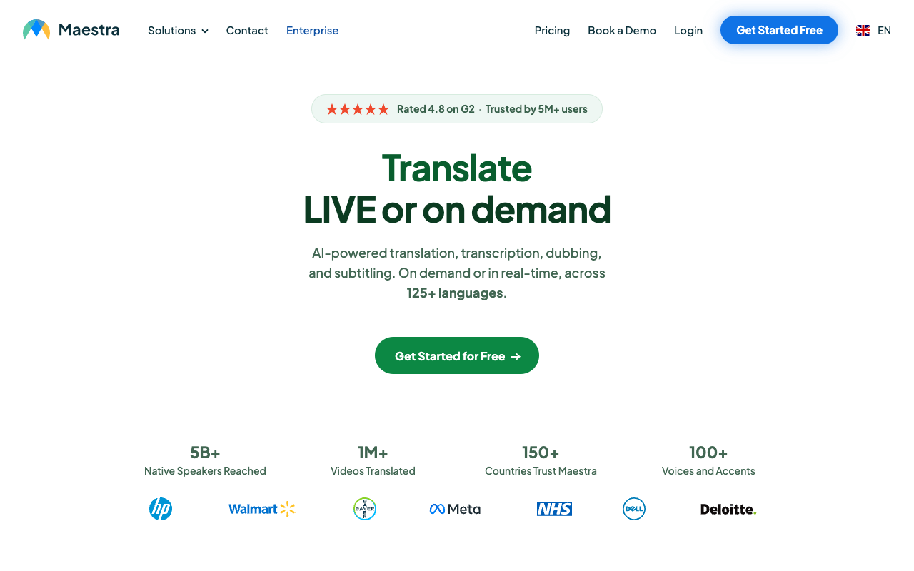 Maestra subtitle translator interface