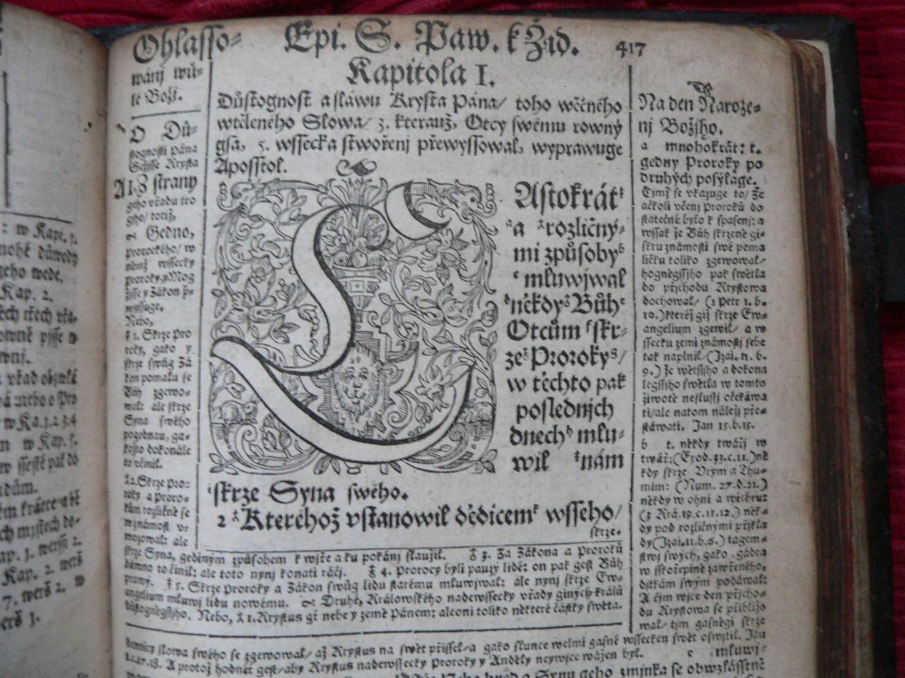Open page of the Bible of Kralice, an early standard for written Czech — public domain, via Wikimedia Commons