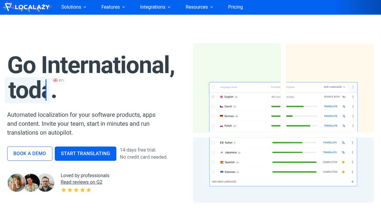 Localazy web interface